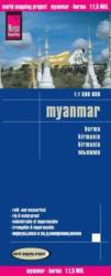 Myanmar térkép Reise 1: 1 500 000 Burma térkép (2015)