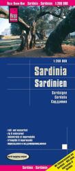 Szardínia térkép, Szardínia autós térkép Reise 1: 200 000 (2015)