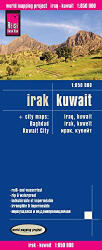 Irak térkép, Kuwait térkép Reise 1: 850 000 Iraq térkép (2016)