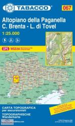 067. Altopiano della Paganella-C. Brenta-L. di Tovel turista térkép Tabacco 1: 25 000 2017 (ISBN: 9788883151132)