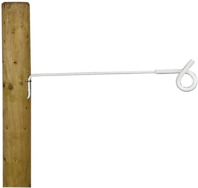 Kifutó-füles izolátor, fehér, 10db/csomag