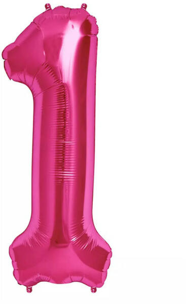 Óriás szám fólia lufi - 1 - Rózsaszín - Pink