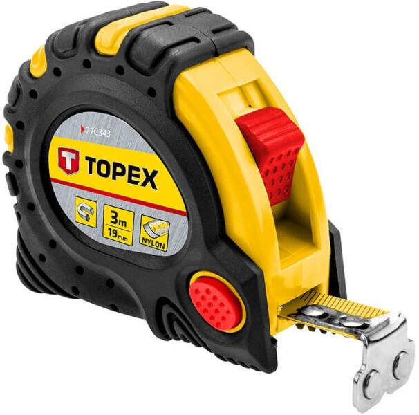 Vásárlás: TOPEX 3 m/19 mm 27C343 Mérőszalag árak összehasonlítása, 3 m 19  mm 27 C 343 boltok