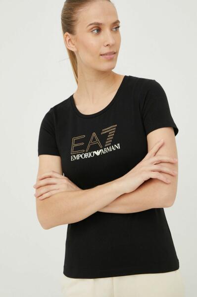EA7 Emporio Armani tricou femei, culoarea negru 99KK-TSD0GU_99X (Tricou  dama) - Preturi