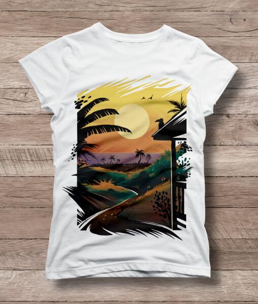 Мъжка тениска 'Тропически плаж' - бял, xxl Мъжки тениски Цени, оферти и  мнения, списък с магазини, евтино Мъжка тениска 'Тропически плаж' - бял, xxl