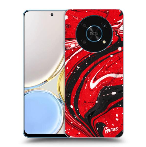 Hi-Case Custodia Honor Magic4 Lite (4G/5G) Con Protezione Fotocamera Scorrevole E Supporto Anello Magnetico - Rosso