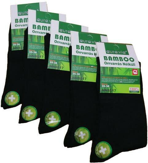 Vásárlás: Aura Via Bambusz zokni FEKETE 5 pár/cs 39-42 4265 Férfi zokni  árak összehasonlítása, Bambusz zokni FEKETE 5 pár cs 39 42 4265 boltok