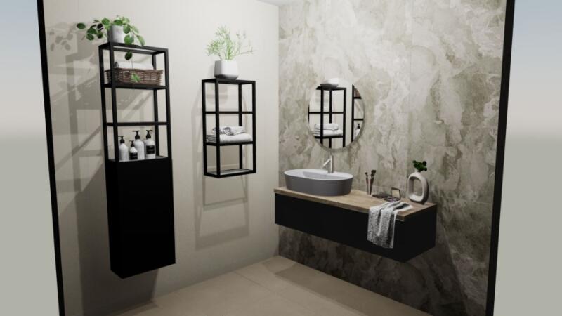 Vásárlás: Elita Look 120 cm széles 2 fiókos fürdőszoba bútor mosdópulthoz  és pultra ültethető mosdóhoz matt fekete színben (168103, 168108) Fürdőszoba  bútor árak összehasonlítása, Look 120 cm széles 2 fiókos fürdőszoba bútor