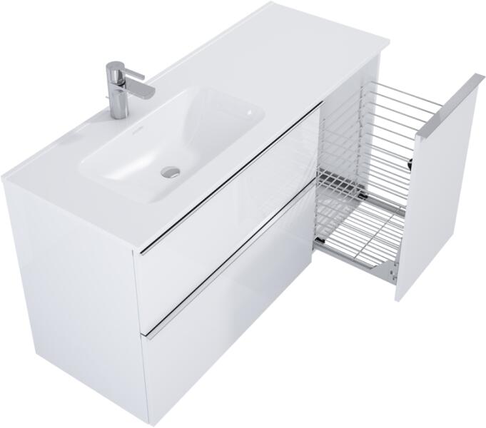 Vásárlás: Elita LUND 120 cm-es (80+40) két fiókos, szennyestartós alsó  szekrény fényes fehér (167081, 167309) Fürdőszoba bútor árak  összehasonlítása, LUND 120 cm es 80 40 két fiókos szennyestartós alsó  szekrény fényes fehér 167081 167309 boltok