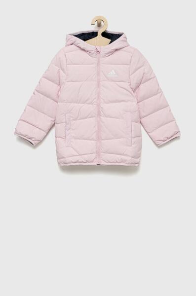 Adidas geaca copii culoarea roz 9BYY-KUG013_03X (Jacheta copii) - Preturi