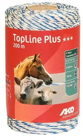 TopLine Plus villanypásztor vezeték 200 m 6x0, 3 TriCond fehér/kék