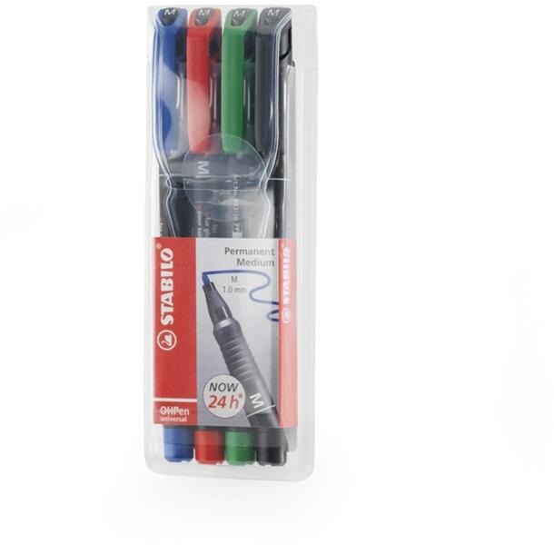 Vásárlás: STABILO OHPen M 1 mm marker készlet, 4 különböző szín (843/4)  Marker árak összehasonlítása, OHPen M 1 mm marker készlet 4 különböző szín  843 4 boltok