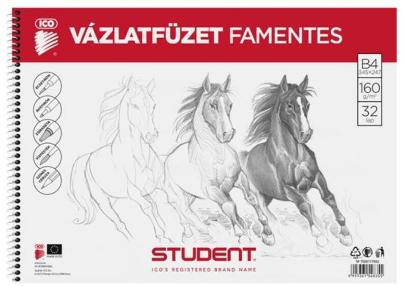 Student famentes vázlatfüzet B4 (7500117002)