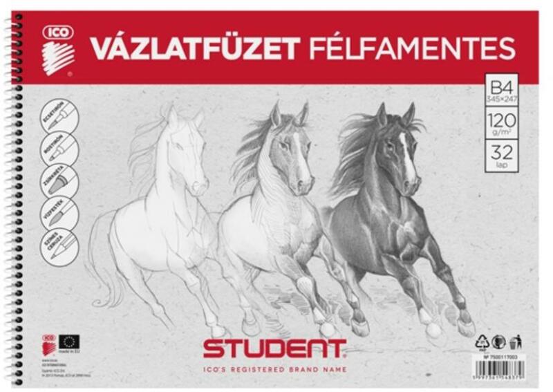 Student félfamentes vázlatfüzet B4 (7500117003)