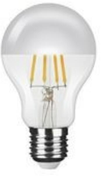 LED izzó gömb A60 4W 2700K Filament Silver Top