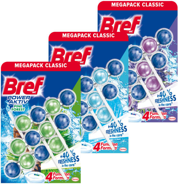Bref Pachet promo 3 x Bref Odorizant WC, 3 x 50 g, Power Aktiv