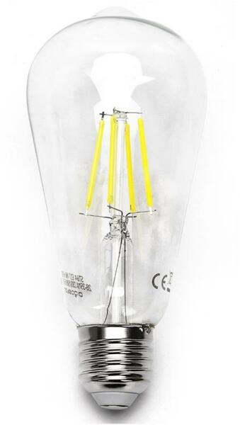 B. V. LED Izzó ST64 E27/8W/230V 6500K - Aigostar AI0136 (AI0136)