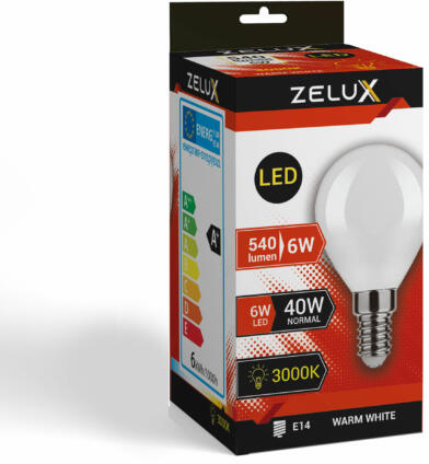 Led Mini Globe G45 6W E14 3000K Mini Gömb - lumino