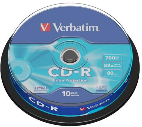 Verbatim CD-R lemez, 700MB, 52x, 10 db, hengeren, VERBATIM DataLife  (CDV7052B10DL) - pencart írható CD, DVD vásárlás, olcsó Verbatim CD-R lemez,  700MB, 52x, 10 db, hengeren, VERBATIM DataLife (CDV7052B10DL) - pencart  írható