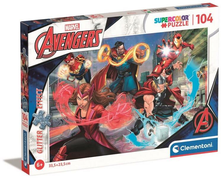SuperColor - Marvel - Bosszúállók csillámos puzzle 104 db-os (20347)