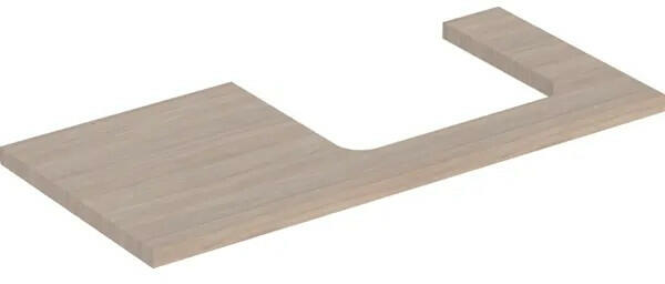 One mosdópult jobb oldali kivágással 105x47 cm, pultra ültethető mosdóhoz, tölgy 505.324. 00.5 (505.324.00.5) - szaniteronline
