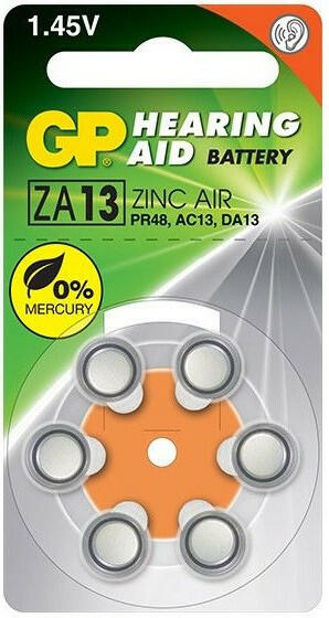 Vásárlás: GP Batteries ZA13 PR13 6db nagyothalló készülék elem (GP-PR48)  Egyszer használatos elem árak összehasonlítása, ZA 13 PR 13 6 db nagyothalló  készülék elem GP PR 48 boltok