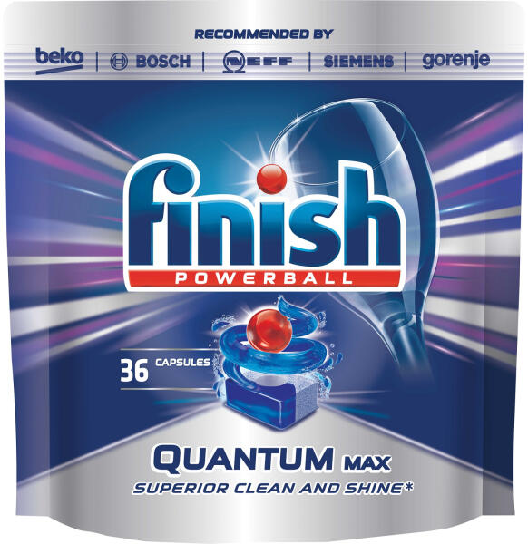 Finish Tablete pentru masina de spalat vase, 36 buc, Quantum Max (Detergent  masina de spalat vase) - Preturi