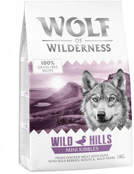 Wolf of Wilderness 5х1кг Adult Wild Hills Mini Wolf of Wilderness, суха  храна за кучета- с патешко Храна за кучета Цени, оферти и мнения, списък с  магазини, евтино Wolf of Wilderness 5х1кг