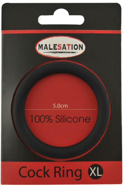Silicone Cock Ring Black XL