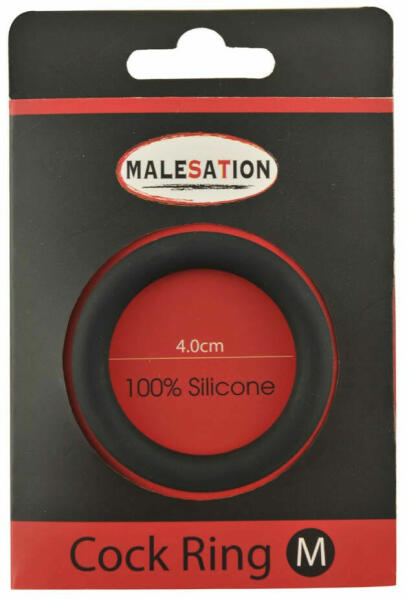 Silicone Cock Ring Black M