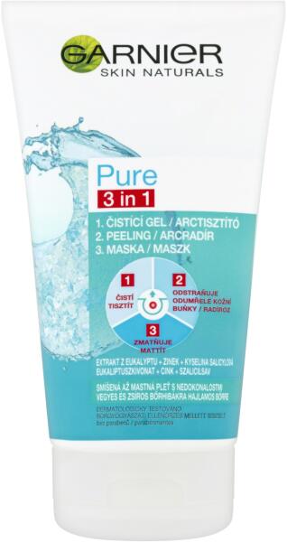 Skin Naturals Pure 3in1 Clay mélytisztító gél 150 ml