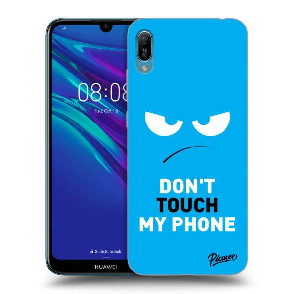 Picasee Husă transparentă din silicon pentru Huawei Y6 2019 - Angry Eyes -  Blue (Husa telefon mobil) - Preturi
