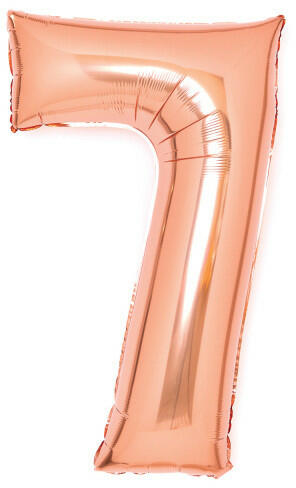 Rose Gold 7-es szám fólia lufi 66 cm (DPA9913222) - kidsfashion