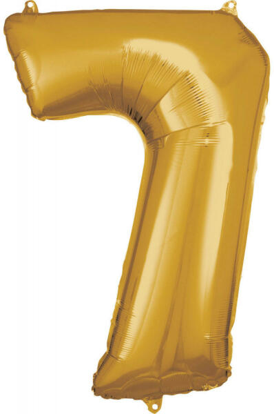 Gold, Arany óriás szám fólia lufi 7-es, 83*55 cm (DPA9906272) - kidsfashion