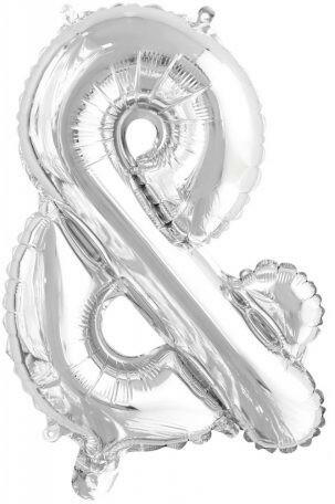 Silver, Ezüst & betű fólia lufi, 46 cm (DPA9909662) - kidsfashion