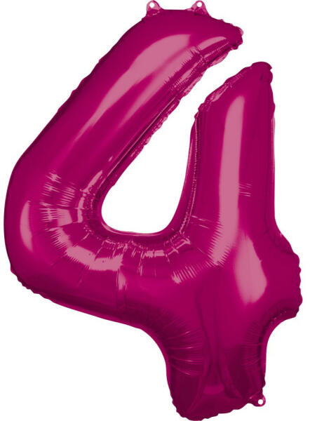 Pink óriás szám fólia lufi 4-es, 88*66 cm (DPA9907283) - kidsfashion
