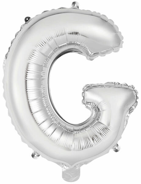 Silver, Ezüst G betű fólia lufi 45 cm (DPA9909614) - kidsfashion