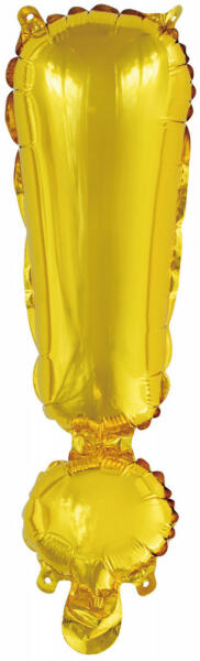 Gold, Arany ! betű fólia lufi, 43 cm (DPA9909664) - kidsfashion