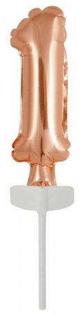 Rose Gold 1-es szám fólia lufi tortára 13 cm (DPA9912695) - kidsfashion