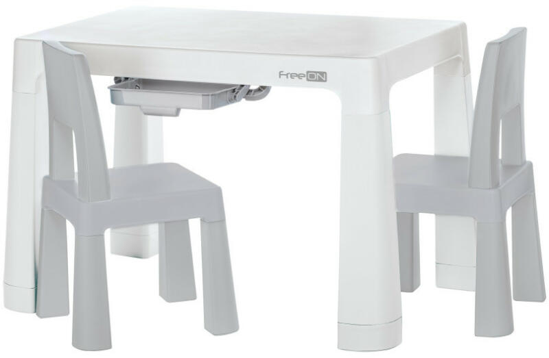 Vásárlás: FreeON Neo műanyag gyerek asztal 2 db székkel- Szürke  Gyerekasztal árak összehasonlítása, FreeON Neo műanyag gyerek asztal 2 db  székkel Szürke boltok