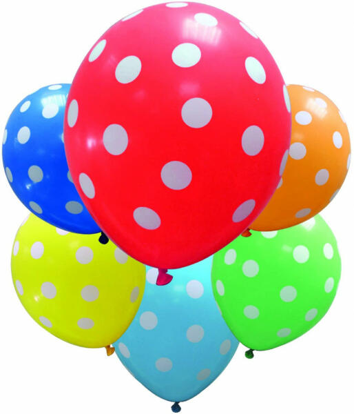 Dots, pöttyös léggömb, lufi 6 db-os (PNN88885) - kidsfashion