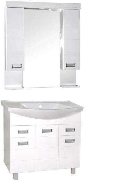 Vásárlás: Global Viva SZQUARE 85 fürdőszobabútor + tükrös szekrény + mosdó  (KS850) Fürdőszoba bútor árak összehasonlítása, SZQUARE 85 fürdőszobabútor tükrös  szekrény mosdó KS 850 boltok