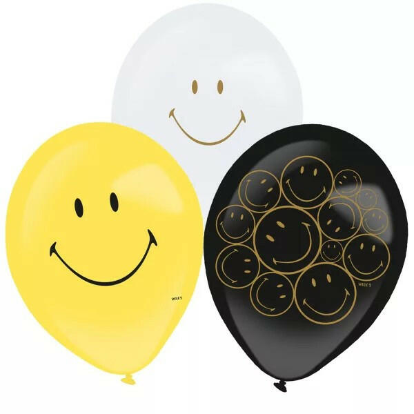 Smiley Originals, Emoji léggömb, lufi 6 db-os 11 inch (27, 5 cm) (DPA9914446)