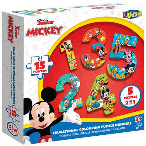 Vásárlás: Mickey Egér Számok Puzzle 15Db-os (Luna, 000562895) Puzzle árak  összehasonlítása, Mickey Egér Számok Puzzle 15 Db os Luna 000562895 boltok