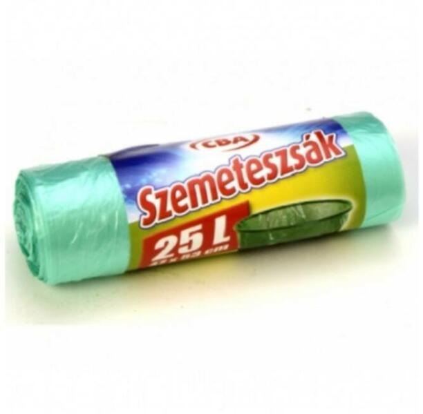Szemeteszsák 25 liter 30 db/tekercs CBA (201207359)