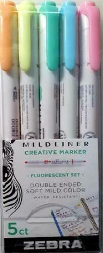 Vásárlás: Zebra Mildliner Fluorescent szövegkiemelő készlet 1-3,5 mm 5db  (TZ78105) Szövegkiemelő árak összehasonlítása, Mildliner Fluorescent  szövegkiemelő készlet 1 3 5 mm 5 db TZ 78105 boltok