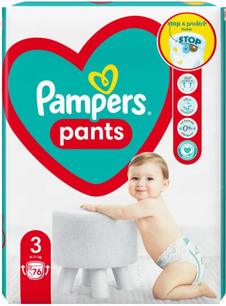 Vásárlás: Pampers Pants 3 (6-11kg) 76db Pelenka árak összehasonlítása, Pants  3 6 11 kg 76 db boltok