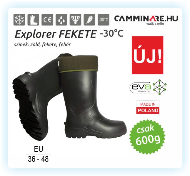 Vásárlás: Camminare - Explorer EVA csizma FEKETE (-30°C) (20170102-42)  Gumicsizma árak összehasonlítása, Explorer EVA csizma FEKETE 30 C 20170102  42 boltok