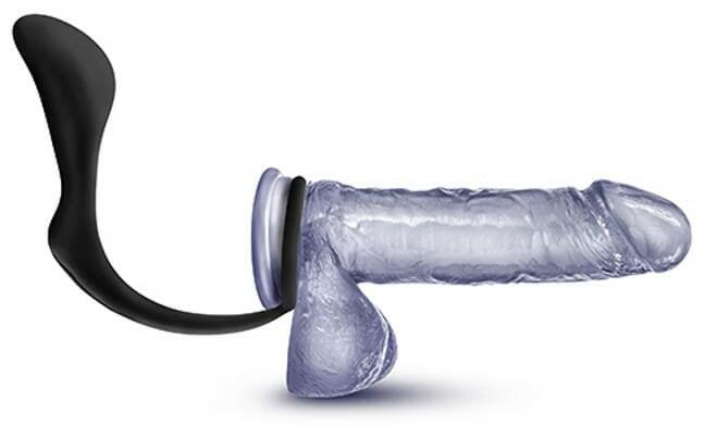 Anal Adventures Cock Ring Plug fekete