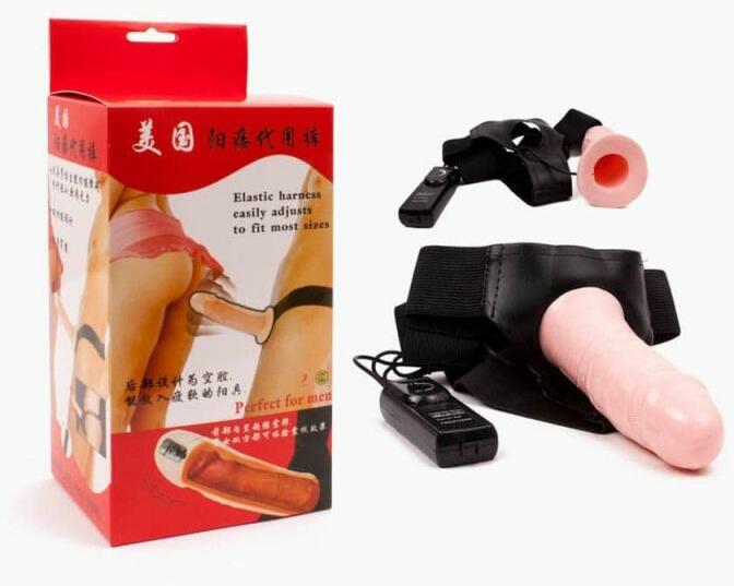 Hollow Strap-on with Vibration